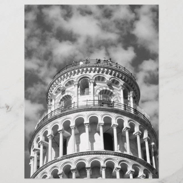 Tour blanche noire de Pise Italie (Devant)