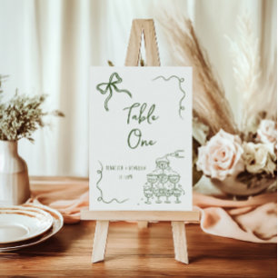 Tour Champagne Bow Whimsical Numéro de table