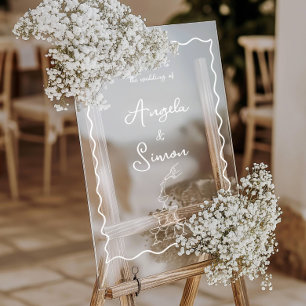 Tour Champagne Mariage en acrylique Vavy Affiche d