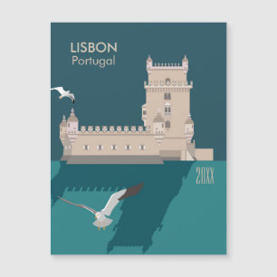 Tour de Belem de Lisbonne dans le style poster vin