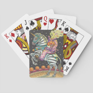 TOUR DE CIRCUS EN COURANT, CARTES DE JEU ZEBRA