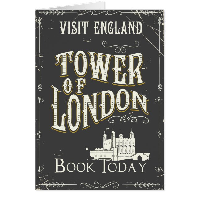 Tour de Londres Angleterre affiche vintage (Devant)