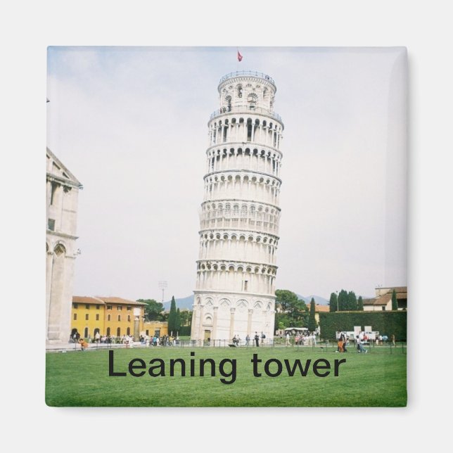 Tour de Pise Carré Magnet (Devant)