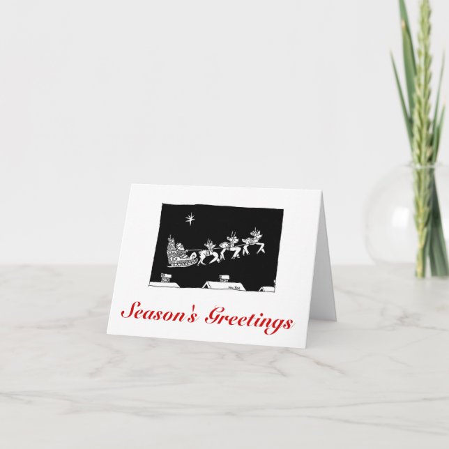 Tour de Sleigh de Noël de carte d'ASC (Devant)