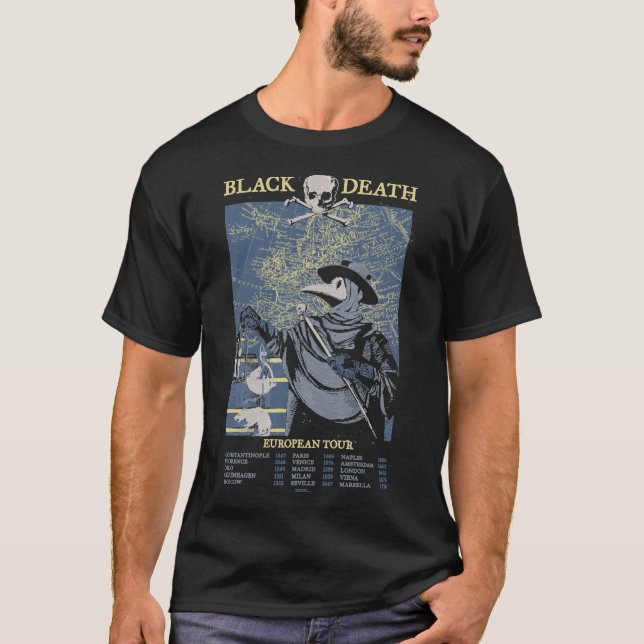 Tour d'Europe Black Death T-shirt (Devant)