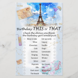 Tour Eiffel Anniversaire de ce jeu