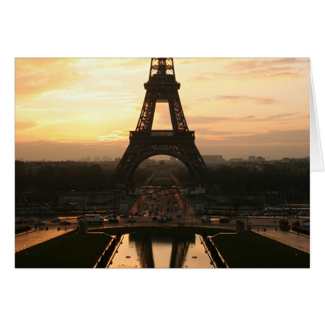 Tour Eiffel au coucher du soleil (Devant horizontal)