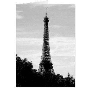 Tour Eiffel Carte Noir et Blanc