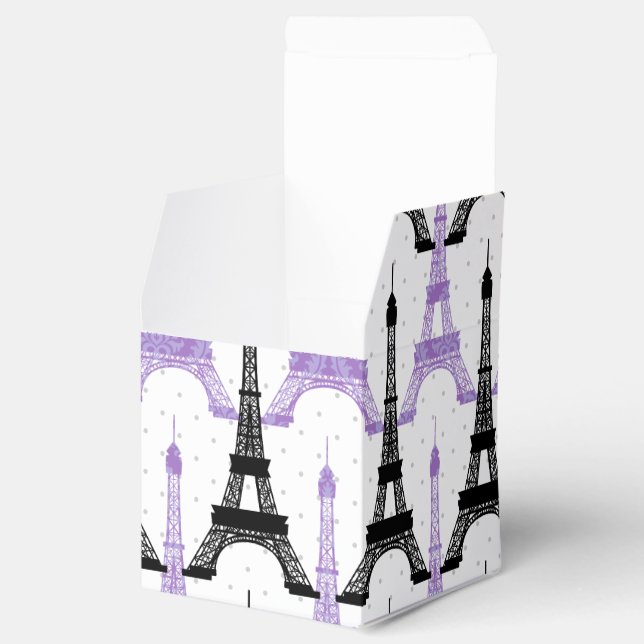 tour Eiffel chic violet ballotins personnalisés (Ouvert)