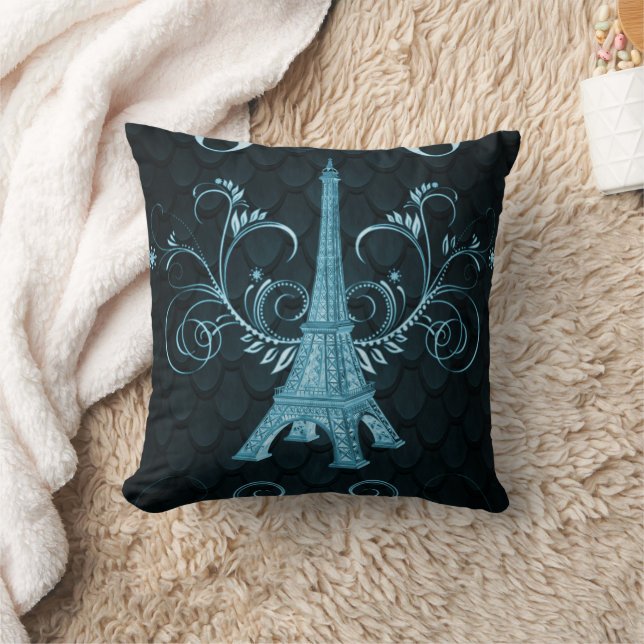 Tour Eiffel Coussin Floral (Couverture)