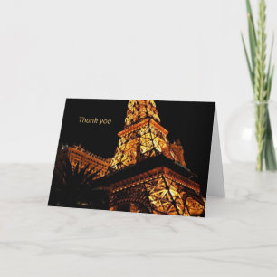 Tour Eiffel de Las Vegas de carte de remerciements