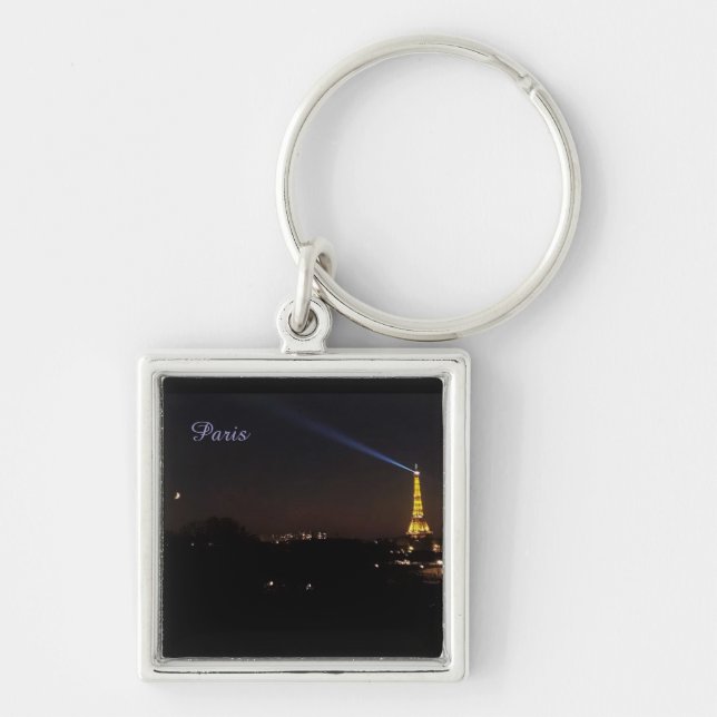 Tour Eiffel de Nuit Porte-clés (Devant)
