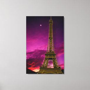 Tour Eiffel en toile ciel soleil