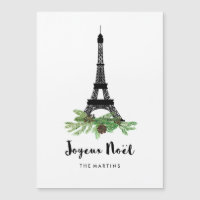 Tour Eiffel et pin Joyeux moderne Noel
