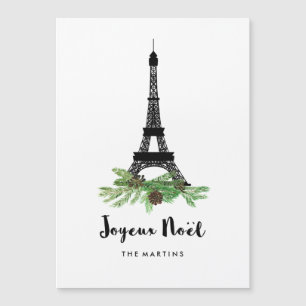 Tour Eiffel et pin Joyeux moderne Noel