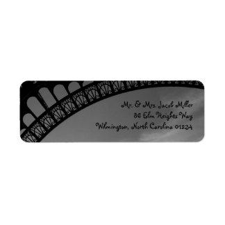 Tour Eiffel - Étiquettes d'adresse de retour