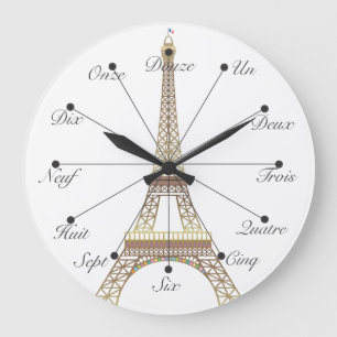 Tour Eiffel Grande horloge murale