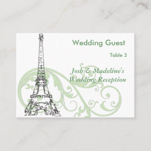 Tour Eiffel & Green Soll Reception Cartes de table