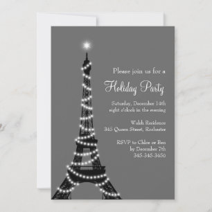 Tour Eiffel Invitation gris