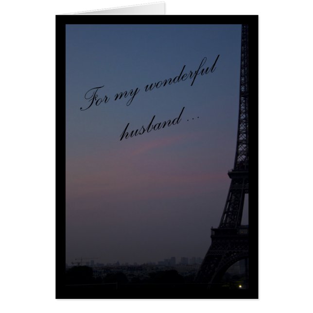 Tour Eiffel Magnifique carte maris (Devant)
