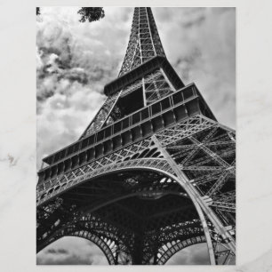 Tour Eiffel Noir Blanc Paris Europe Voyage