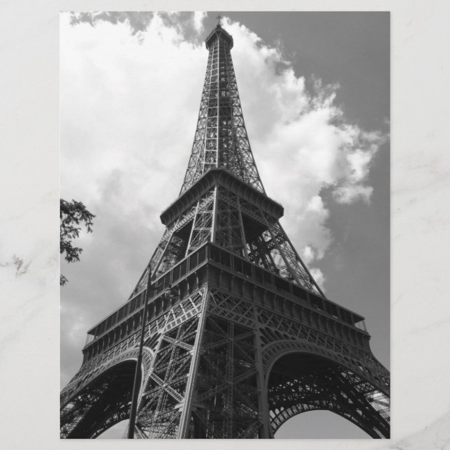 Tour Eiffel noir et blanc à Paris (Devant)