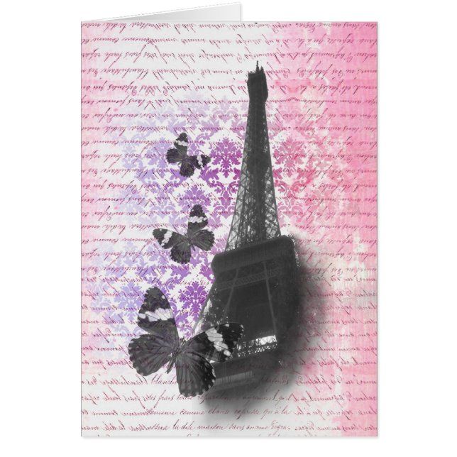 Tour Eiffel & papillons (Devant)