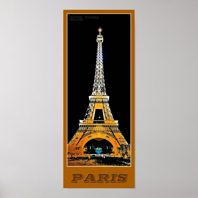 Tour Eiffel Paris - 02 - Affiche de voyage (Devant)