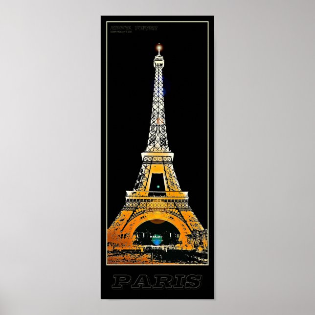 Tour Eiffel Paris - 04 - Affiche de voyage (Devant)