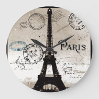 Tour Eiffel Paris Carte postale Horloge