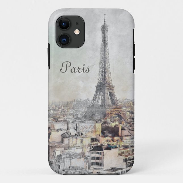 Tour Eiffel Paris France coque iphone - Design (Dos)