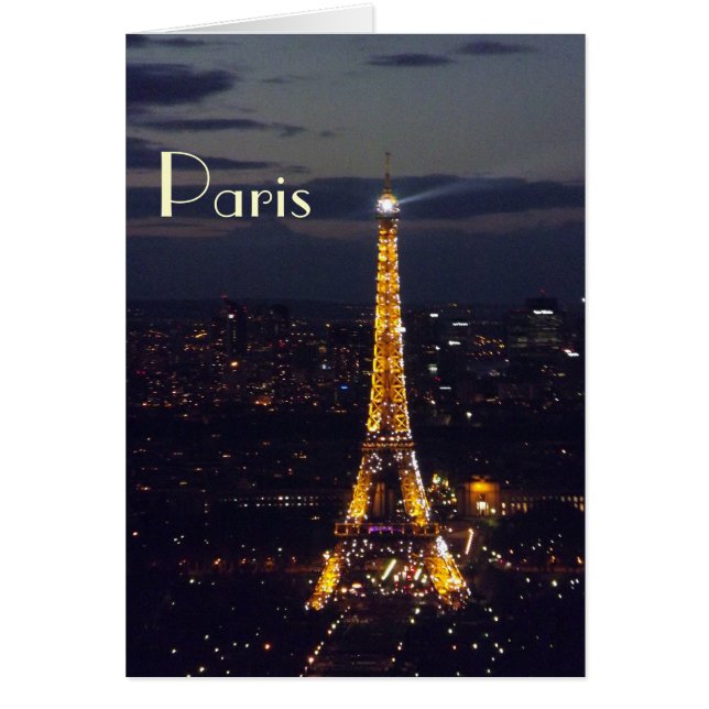 Tour Eiffel Paris la nuit (Devant)