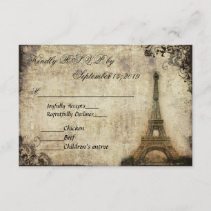 Tour Eiffel Paris Mariage Vintage RSVP