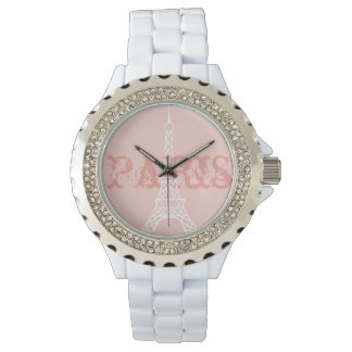 Tour Eiffel pour femmes Paris Montre rose Cadeau