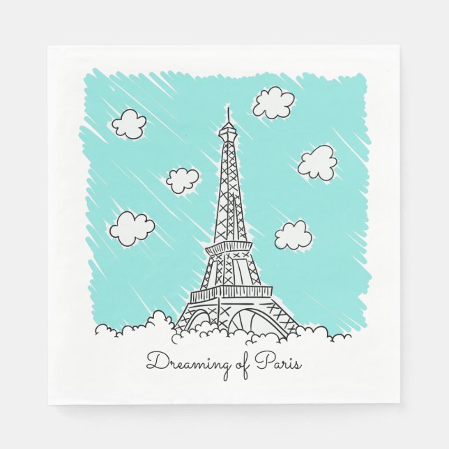 Tour Eiffel - serviettes en papier (Devant)