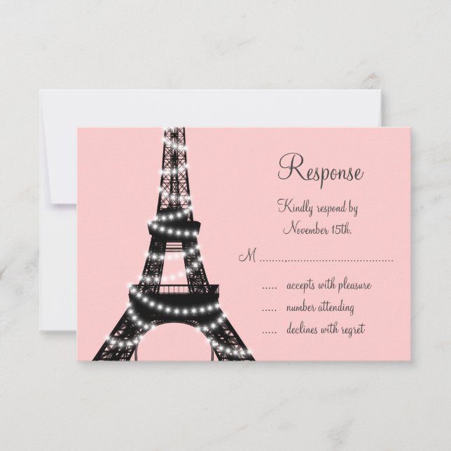 Tour Eiffel Twinkles RSVP (rose) (Devant)
