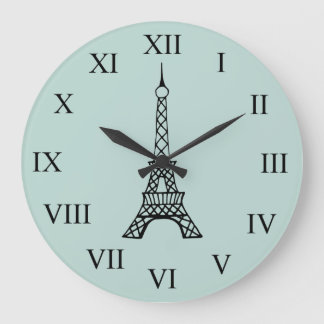 Tour Eiffel Vintage Horloge Murale Cadeau Paris