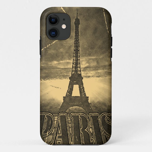 Tour Eiffel vintage Paris #2 - coque iphone (Dos)
