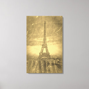 Tour Eiffel vintage Paris #3 - Toile Enveloppée