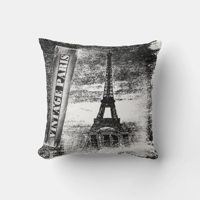 Tour Eiffel vintage Paris - Coussin (Recto)