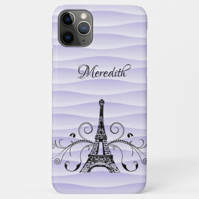 Tour Eiffel violet Coque-Mate coque iphone (Dos)