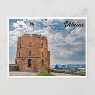 Tour Gediminas à Vilnius, Lituanie Carte postale
