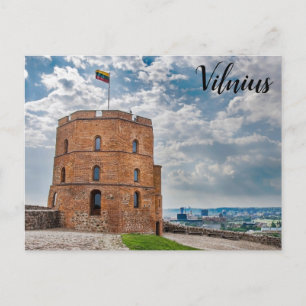 Tour Gediminas à Vilnius, Lituanie Carte postale