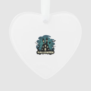 Tour horloge chauves-souris fantôme Halloween mais