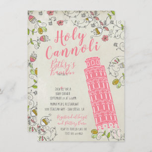 Tour Italienne de Pise Bébé Douche invitations