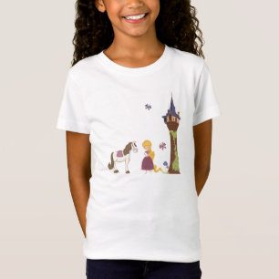 Tour mignonne de rapunzel et T-shirt de la fille