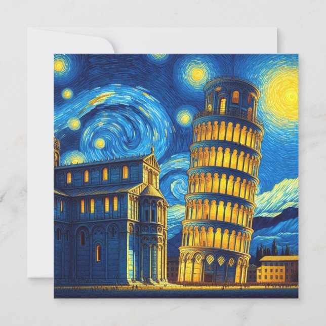 Tour Starry Night Leaning De Pise Italie (Devant)
