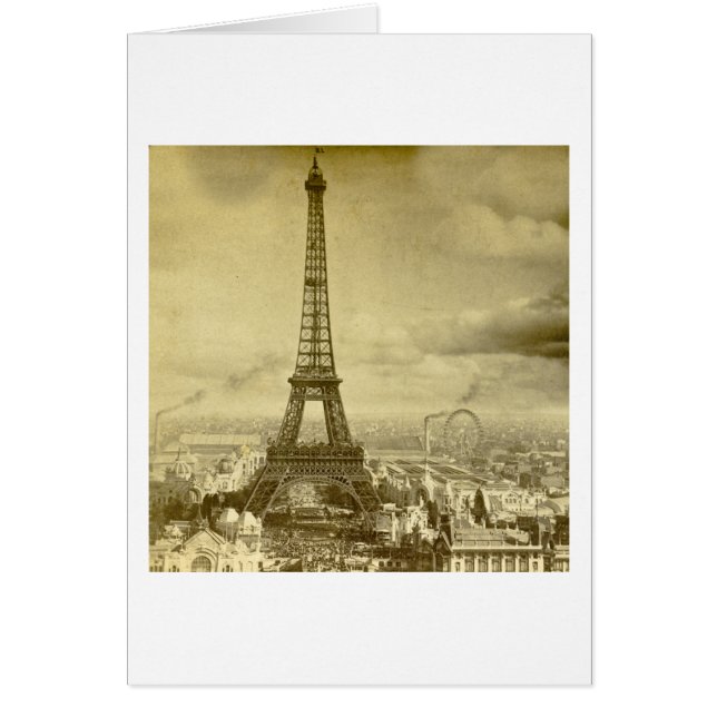 Tour vintage Paris France 1889 d'Eifel (Devant)