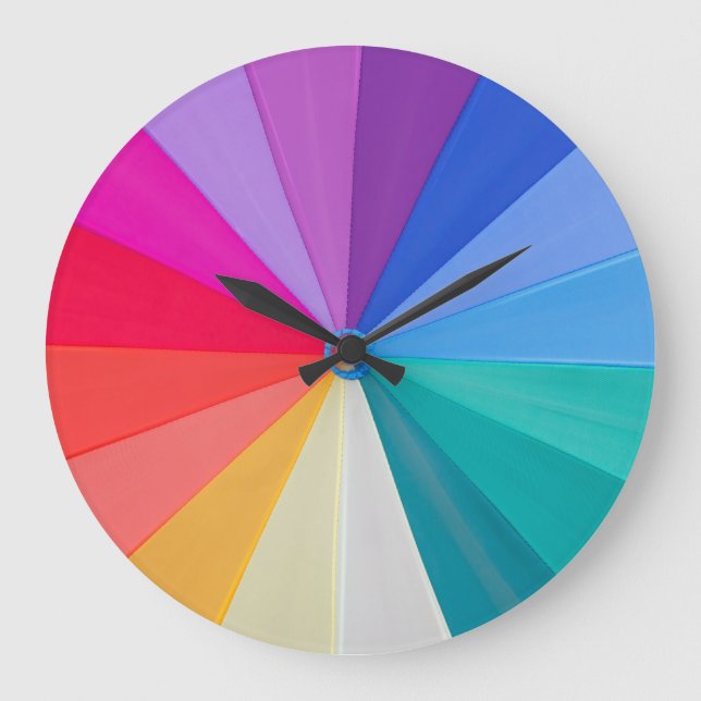 tourbillon de couleurs autour d'une grande horloge (Recto)