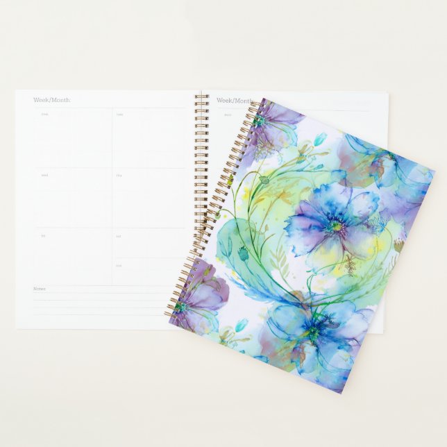 Tourbillon floral aquarelle (Devant avec enveloppe)